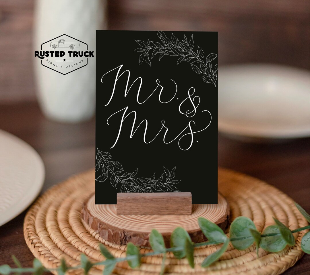 Mr. and Mrs. Branch Sign, Printable Wedding Sign, Reception Sign ...