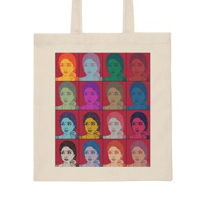 Bollywood-draagtas, Levendig kleurrijk ontwerp, Felgekleurde tas, Portretten van Bollywood-acteurs, Iconische dialogen, Sridevi Chaalbaaz, Milieuvriendelijk