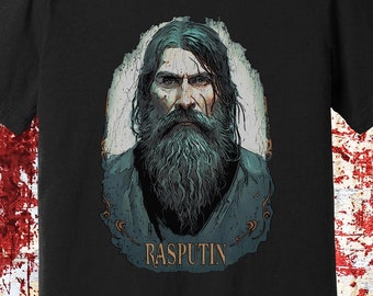 Rasputin Shirt, Grigori Yefimovich Rasputin, Gothic Monk Shirt, Russian Mystic, Horror Shirt, Gothic tee, Macabre Horror Gift