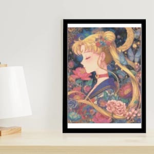Sailor Moon Art Nouveau Cross-stitch Pattern