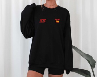 Carlos Sainz Sweatshirt Formula 1 Ferrari Carlos Sainz 55 Spain F1 Sweatshirt Formula One Sainz