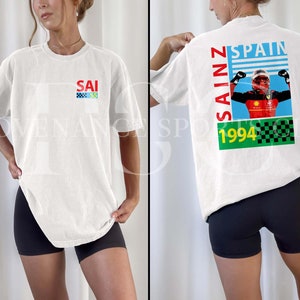 Carlos Sainz T-shirt Comfort Colors Formula 1 Ferrari Carlos Sainz Shirt F1 Spain