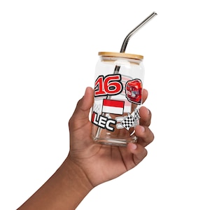 Charles Leclerc Drinking Glass Formula 1 Ferrari Leclerc F1 Gift