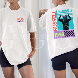 George Russell T-Shirt Comfort Colors Formel 1 Mercedes George Russell Shirt F1