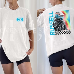 George Russell T-Shirt Comfort Colors Formel 1 Mercedes George Russell Shirt F1 Geschenk