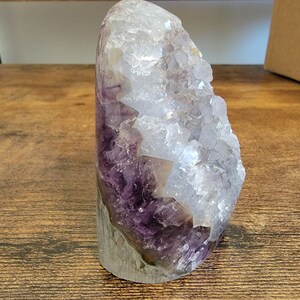Rainbow Amethyst Crystal Cutbase | Uruguay Druzy Freeform, Home Decor