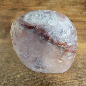 Pink Amethyst Crystal Slab Self-Standing with Gorgeous Quartz Druzy