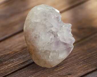 ウルグアイ産ピンクシュガーアメジスト 3インチ レインボー