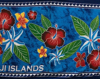 Fiji Islands Tropical Flowers Banana Leaf | Sarong