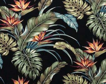 Tropical Floral Upholstery Fabric, 100% Cotton, 56-58" Wide