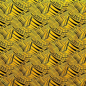 Traditional Polynesian Pattern Fabric | Polyester Foil