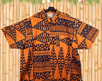 Traditional Tongan Geometric Shirt | Islands Fabric
