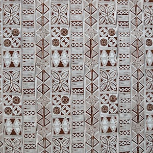 Geometric Flower Design Polyester Fabric | Islands Fabric