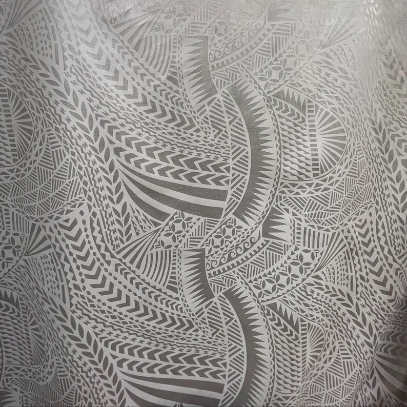 Polynesian Tribal Design #1 | Rayon Poplin