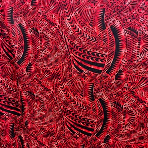 Polynesian Tribal Design #1 | Rayon Poplin