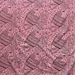 Hibiscus Traditional Polynesian Tattoo Fabric | Poly Cotton - Etsy