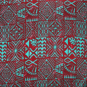 Traditional Polynesian Tapa design | Light Barkcloth