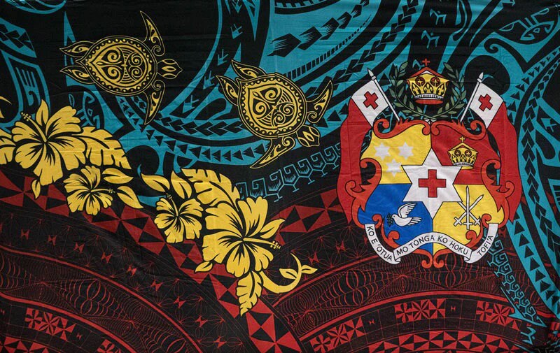 Tonga Turtle Kingdom of Tonga Hibiscus Turtle Sarong - Etsy