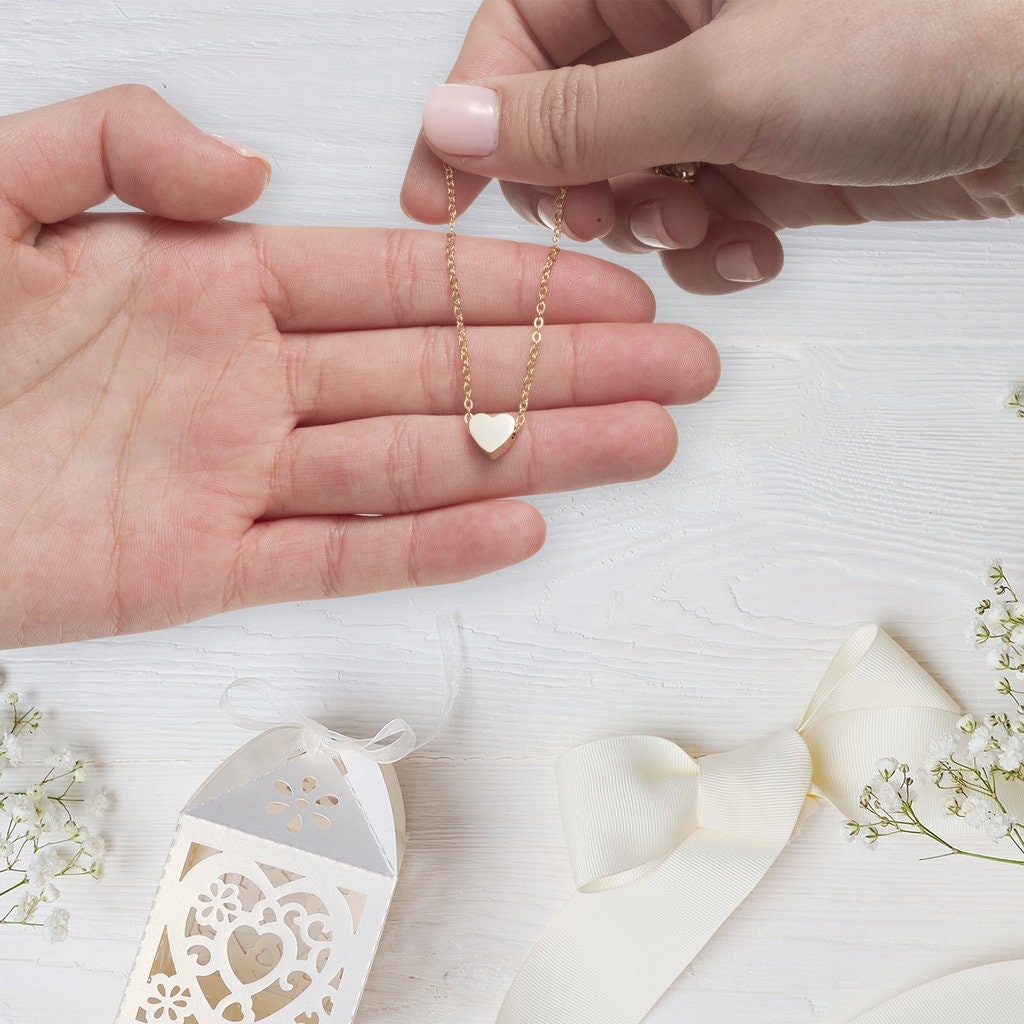 18inch Heart Necklace Hypoallergenic Non Tarnish High - Foto 3