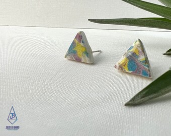 Ceramic Stud Earrings|Handmade Earrings|Hecho en Mexico|Hecho a Mano|Hecho en San Luis Potosi|Hand Painted Earrings|Minimalist Studs