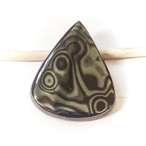 64 CT 100% Natural Mexican Crown Of Silver Psilomelane Cabochon, Black Malachite Cabochon Gemstones Psilomelane Loose Stone / 42X32X5 MM
