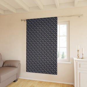 Geometric Universe Curtain Panel – Cosmic Window Drapes | Galaxy Space Decor for Bedroom or Living Room