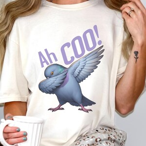 Lustiges Parktauben-Shirt: Vogeluhr-Geschenk, Vogel-Liebhaber-T-Stück, Tauben-Wortspiel-T-Shirt