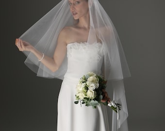 Juliet Cap Veil with Two Layers – Boho Vintage Bridal Veil