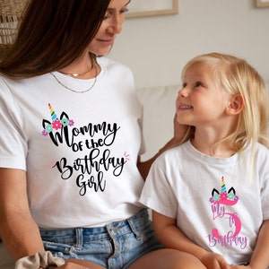 Unicorn Birthday Shirt, Twins Shirt Family Matching Birthday Shirt, Unicorn Family Shirt, Unicorn Birthday Tshirt, Personalized Birthday Tee