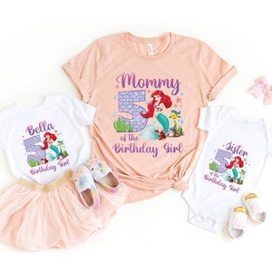 Ariel birthday shirt Etsy Espana
