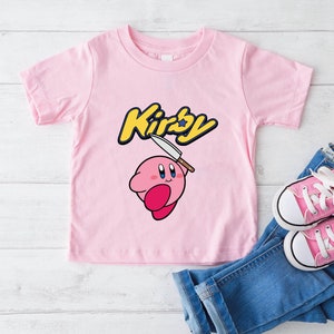 Cool Kirby Shirt, Kirby Long Sleeve Shirt, Kirby Hoodie, Kirby Kids Shirt, Fighting Kirby Nintendo Fan Tee Shirt, Gamer Gift Gaming