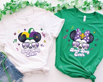 Disney Mardi Gras Shirt, Beste Dag Ooit, Disney Trip Matching T-shirt, Mardi Gras Mickey / Minnie, Grappig Carnaval T-shirt