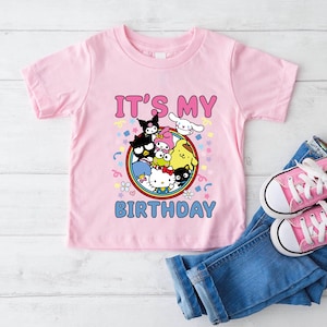 Kitty Birthday T-Shirt, In My Birthday Era Shirt, Birthday Girl Shirt, Hello Cat Birthday Shirt Girls, Anime Manga Shirt, Anime T-shirts