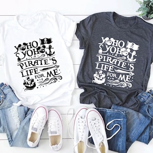 Disney Pirate Cruise Shirt, Mickey and Minnie Pirate Shirt, Yo Ho Ho Pirate&#39;s Life For Me Shirt, Disney Couple Cruising Trip Shirt