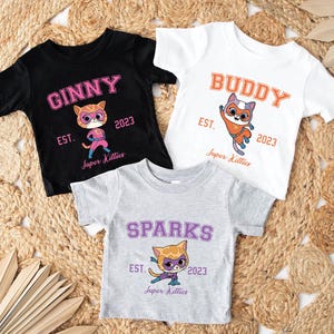 Disney Super Kitties Shirt, Buddy Cat Shirt, Bitsy Cat Shirt, Ginny Cat Tee, Sparks Cat Tee, Disneyland Girls Trip Shirt, Disney Kids Shirt