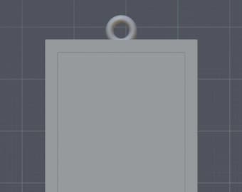 Brelok prostokątny/brelok pusty CYFROWY PLIK STL