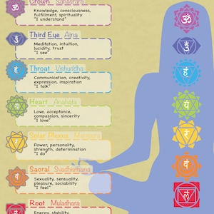 DIGITAL DOWNLOAD: 7 Chakras Infographic Poster