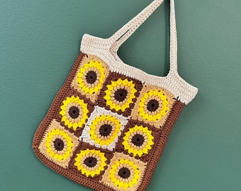 Crochet Summer Tote, Granny Squares, Perfect Gift for Mother's Day, Anniversary, Birthday, Graduation