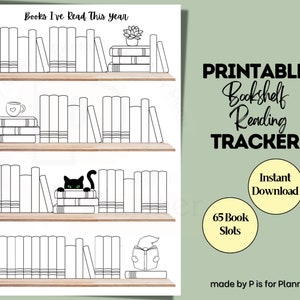 Librairie Lecture Tracker Imprimable, Défi de lecture annuel, Livres que j'ai lus cette année, Good Notes Tracker, Formats Lettre et A4
