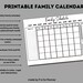 Family Calendar Printable, Monthly Family Schedule, Family Planning ...