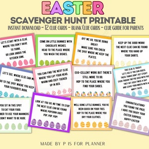 Indoor Easter Scavenger Hunt, Easter Game for Kids, Treasure Hunt for Kids, Easter Egg Hunt, Easter Printable