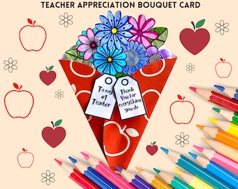 End of Year Teacher Card, New Teacher Appreciation, Printable Coloring Card, DIY Thank You Gift, Handmade Teacher Gift, Special Gift