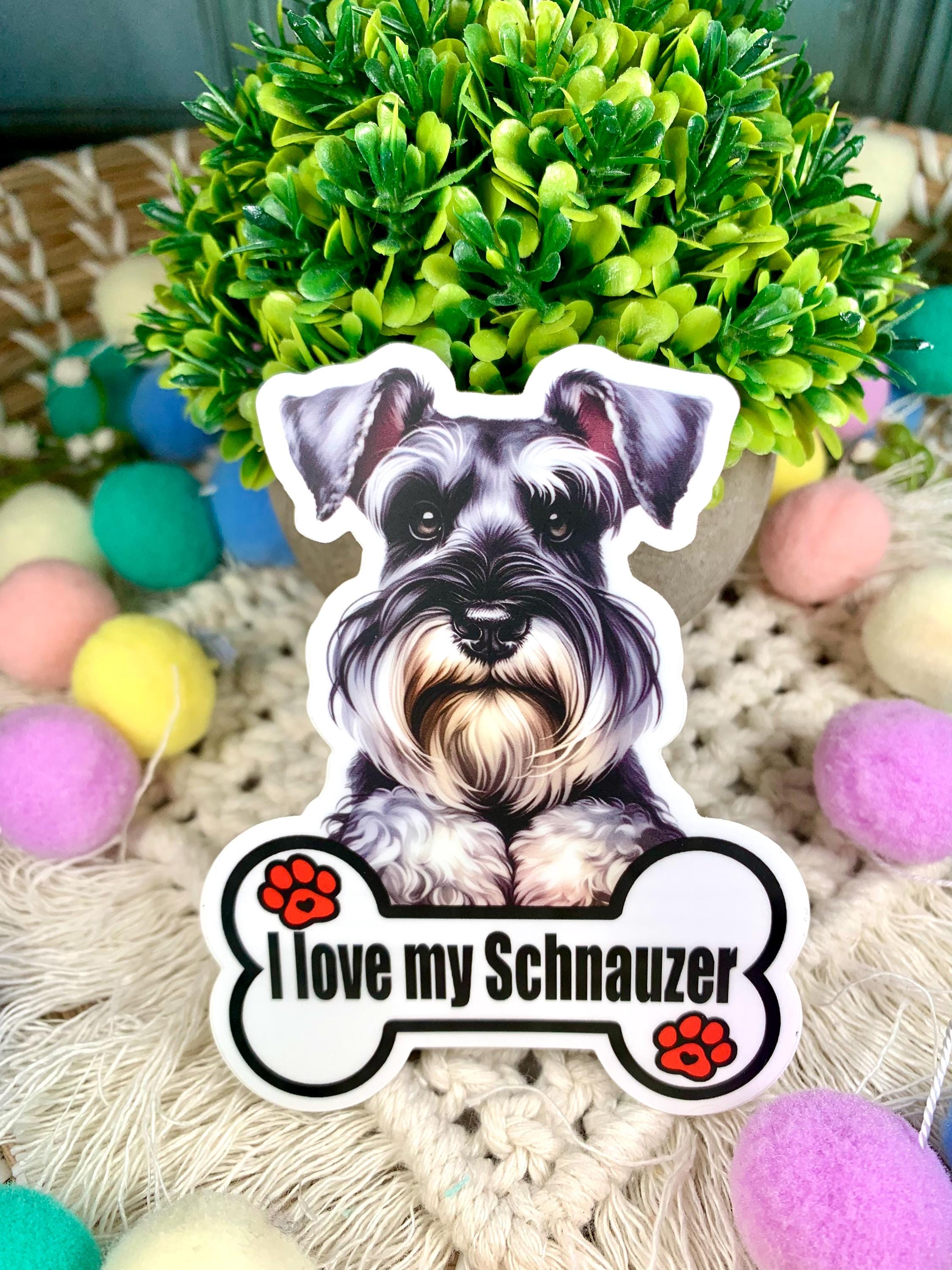 Large Schnauzer Waterproof Vinyl sticker
