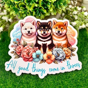 Shiba Inu magnet, All good things come in threes.