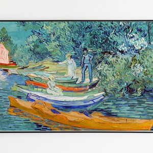 Bank of The Oise at Auvers, Vincent Van Gogh digital print, downloadable poster, famous painting, printable art, Van Gogh wall art prints