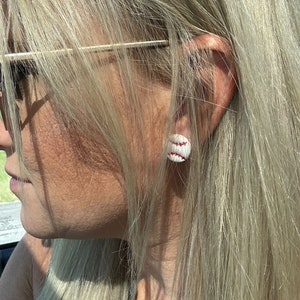 Baseball Stud Earrings