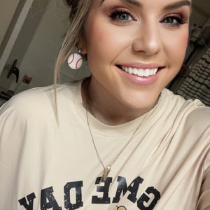 Baseball Dangle Earrings