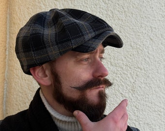 Casquette Irlandaise, Schiebermütze Herren, Peaky Blinders Hut, Hooligan Mütze, Tartan Mütze, Béret Homme, Schiebermütze, Paperboy Mütze