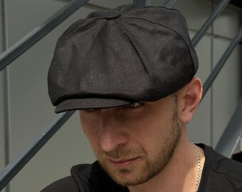 Maverick Peaky Cap, Harris-Tweed-Mütze, Baker Boy-Mütze, 8-Panel-Mütze, Ivy Cap, Paperboy-Mütze, Woll-Flachmütze, graue irische Flachmütze, graue Ballonmütze