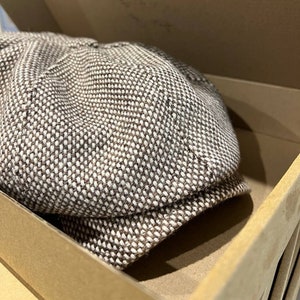 Tony-pet, hooligan, bandietenhoed, wollen krantenjongenspet, Peaky Blinders-hoed, Baker Boy 8 Panel-hoed, Ierse platte pet, platte pet. Tweed hoed afbeelding 2